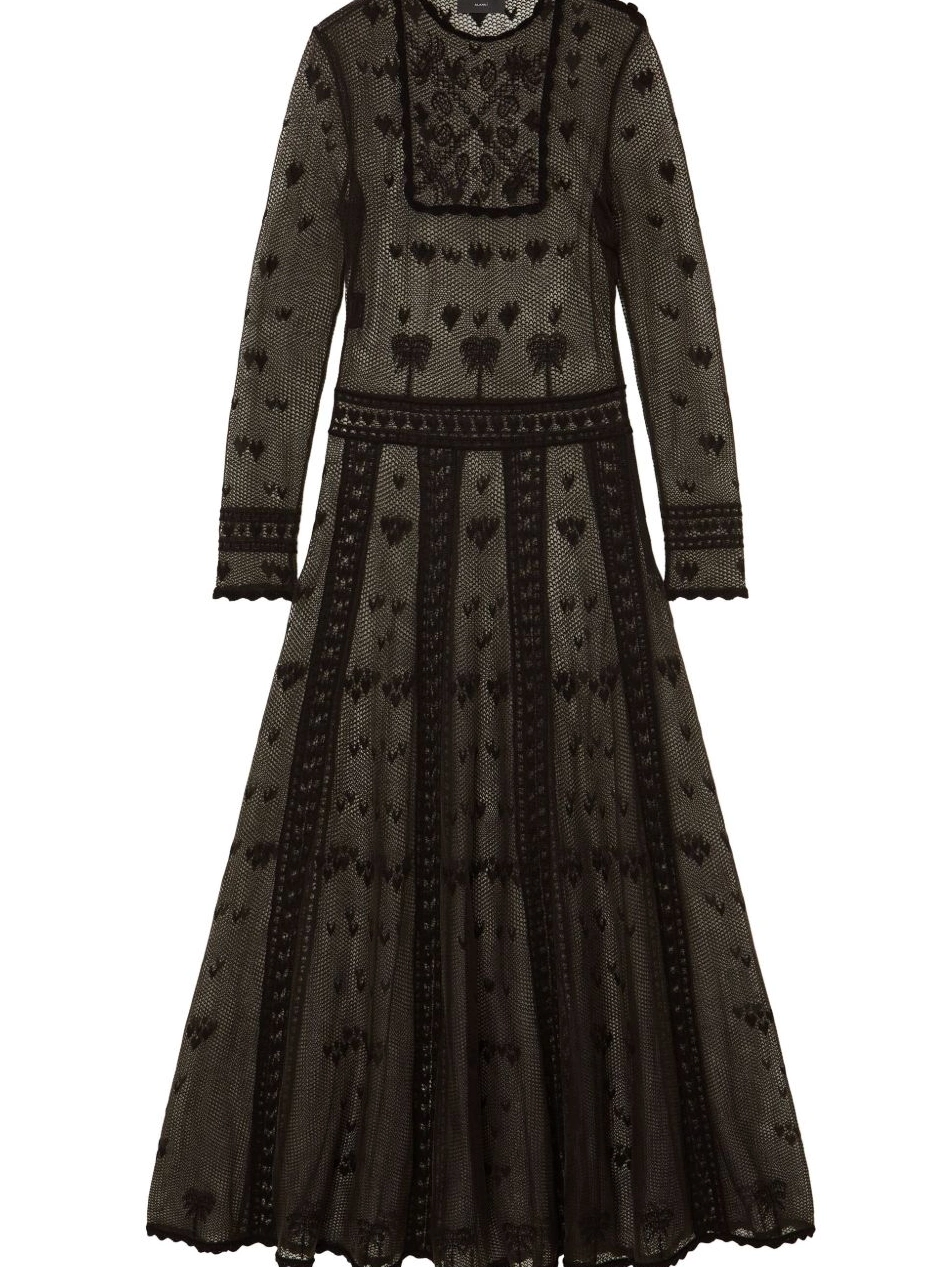 Affordable Alanui Women embroidered dress sheer 0720